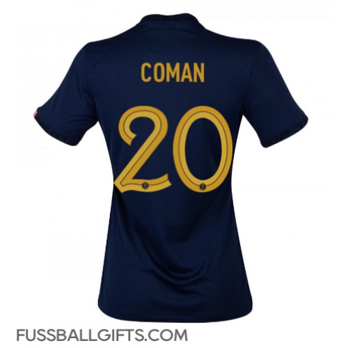 Frankreich Kingsley Coman #20 Fußballbekleidung Heimtrikot Damen WM 2022 Kurzarm